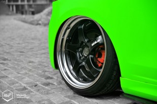 gtiairgreen-04 (Full Force // Benny’s K04 & Aired Out GTI on Work Wheels)