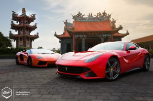 may14f (Wallpaper Wednesday // Bali Exotic Duo // Ferrari F12 and Aventador)